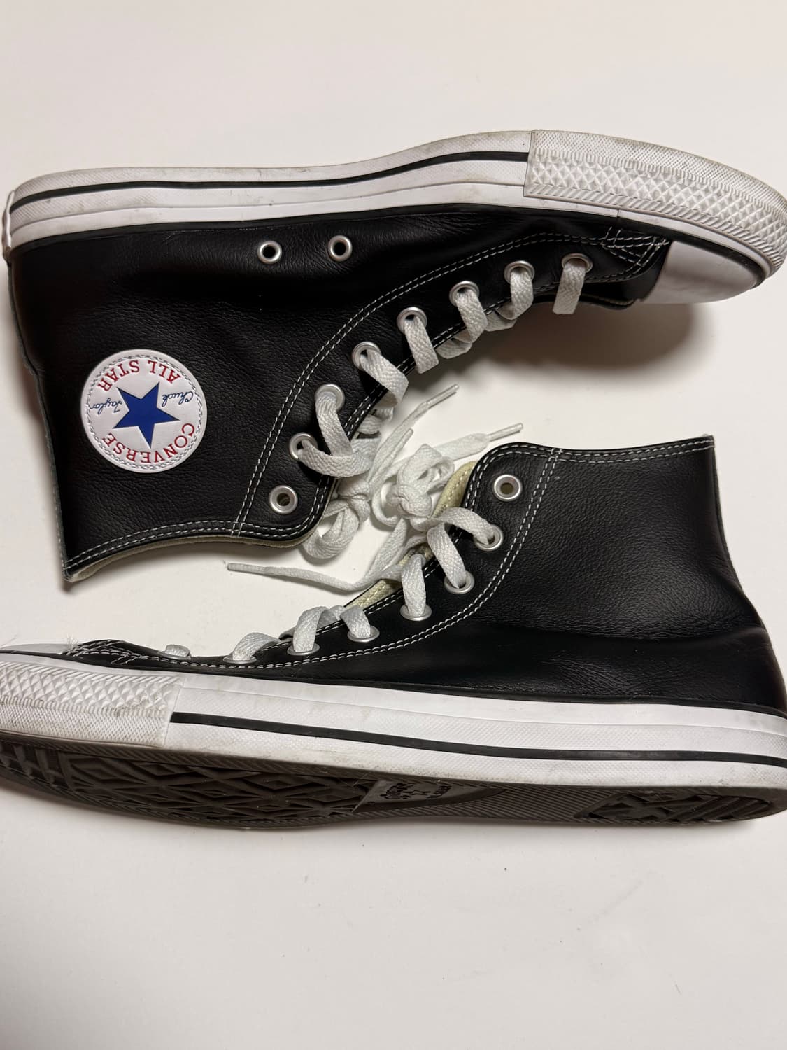 컨버스 올스타 하이 레더 블랙 상품이미지1