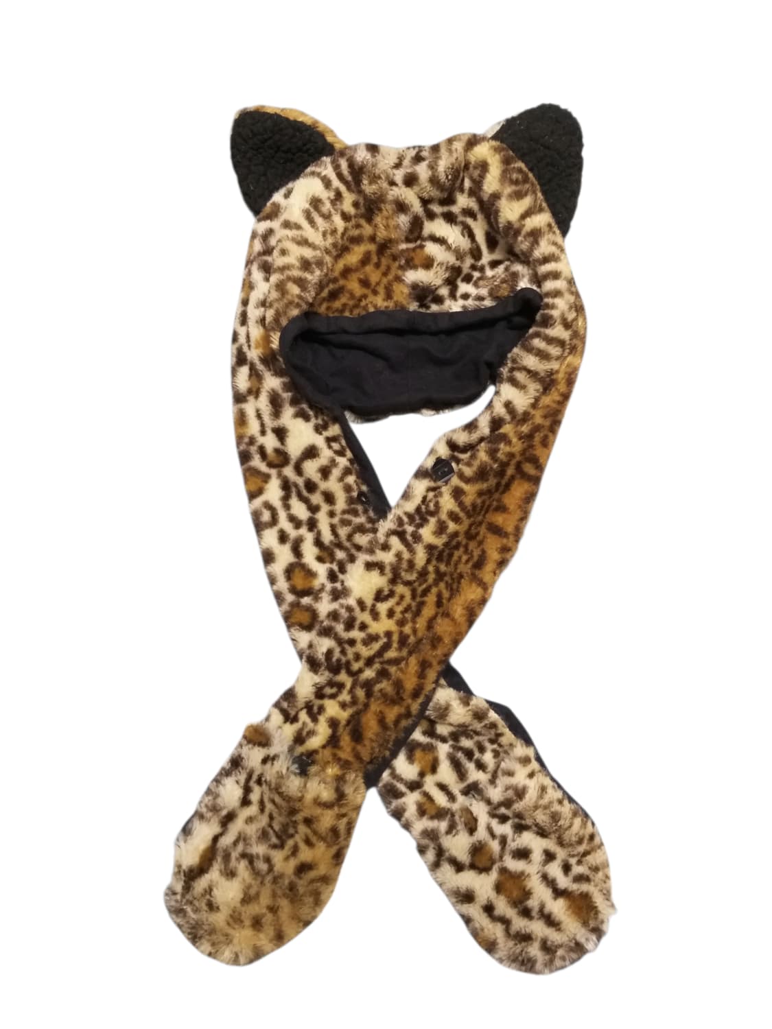 빈티지 곰돌이 귀모자 호피 레오파드 오네히메갸루 핀터깔 달천 캐캐체 펑크 상품이미지1