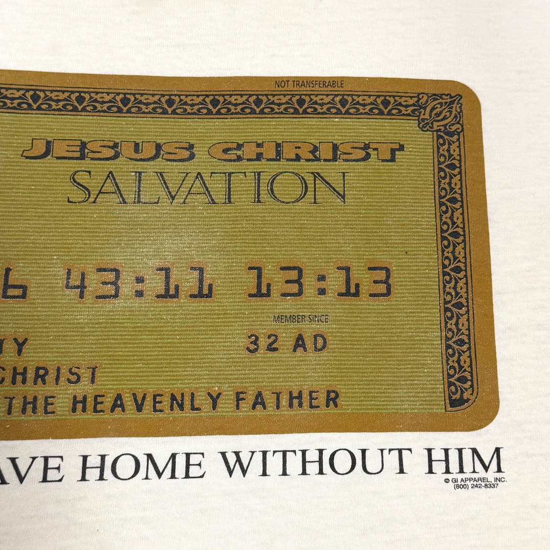 빈티지 Jesus Amex Card Parody 지저스 패러디 티셔츠 상품이미지4