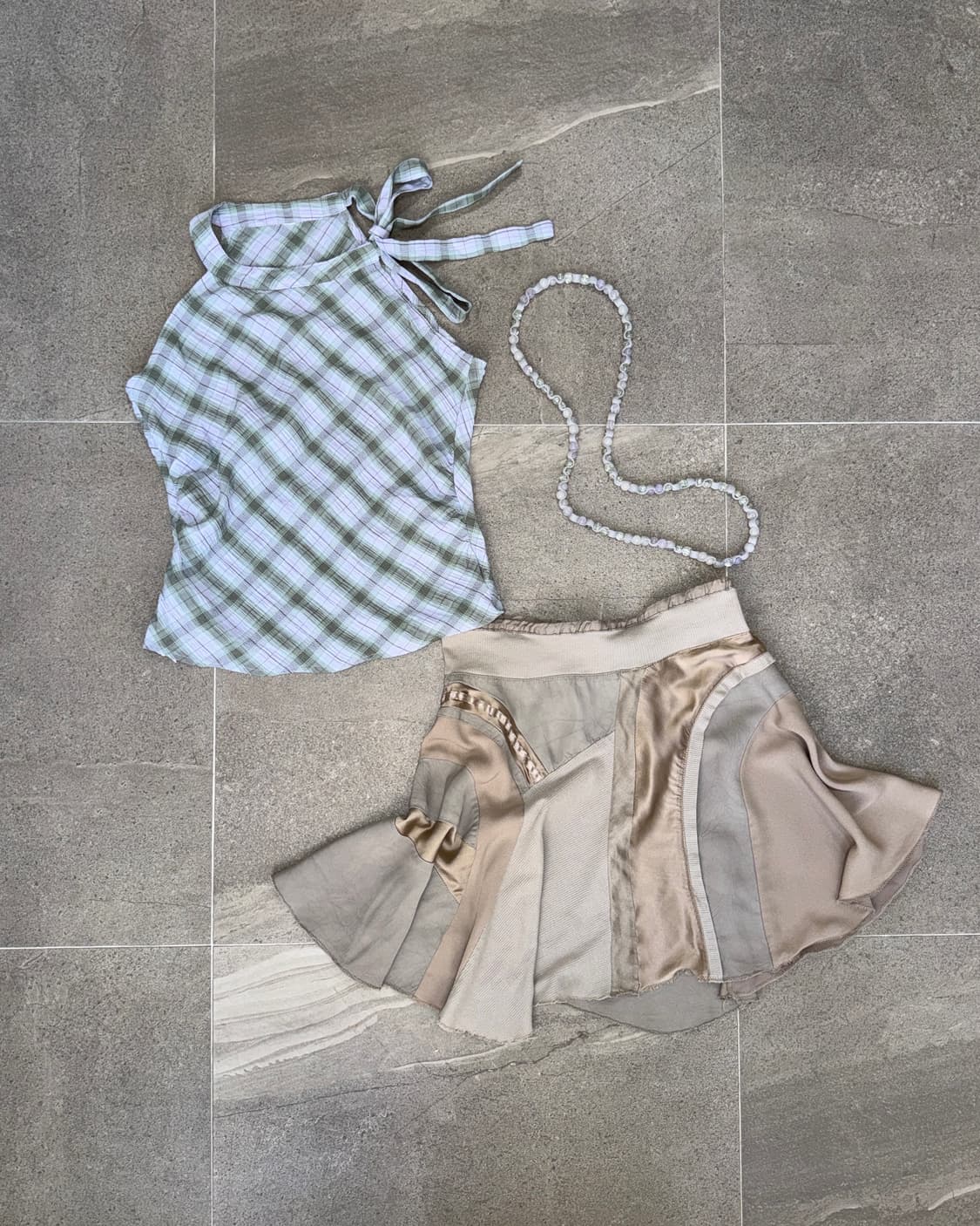 SYSTEM indi pink silk satin flare skirt 상품이미지2