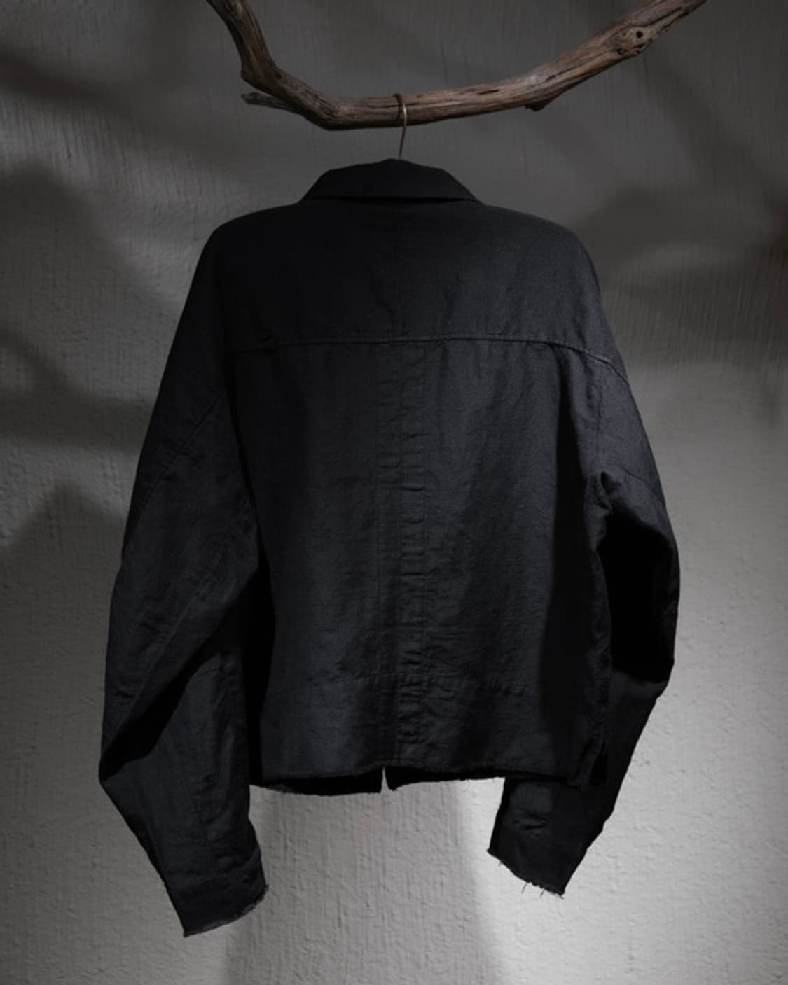 Ancellem 안셀름 울 린넨 숏 셔츠 자켓 - Black Size 2 상품이미지2