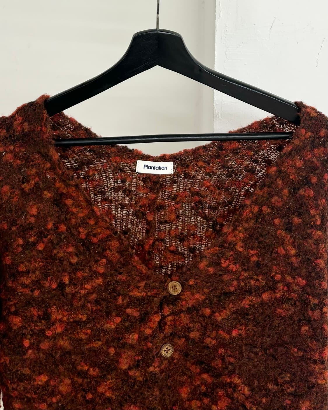 플랜테이션 (이세이 미야케)  레드 케이블 니트 가디건 상품이미지2