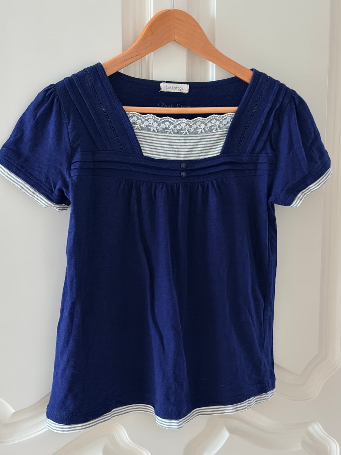 Vintage 일본 빈티지 모리걸 레이어드 티셔츠 상품이미지1