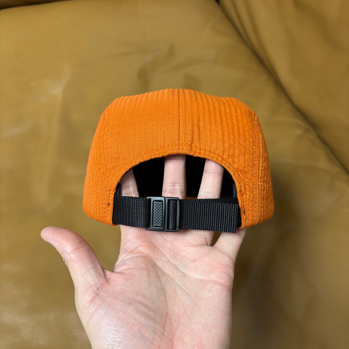 슈프림 캠프캡 모자 박스로고 스티치 나일론 오렌지 상품이미지7