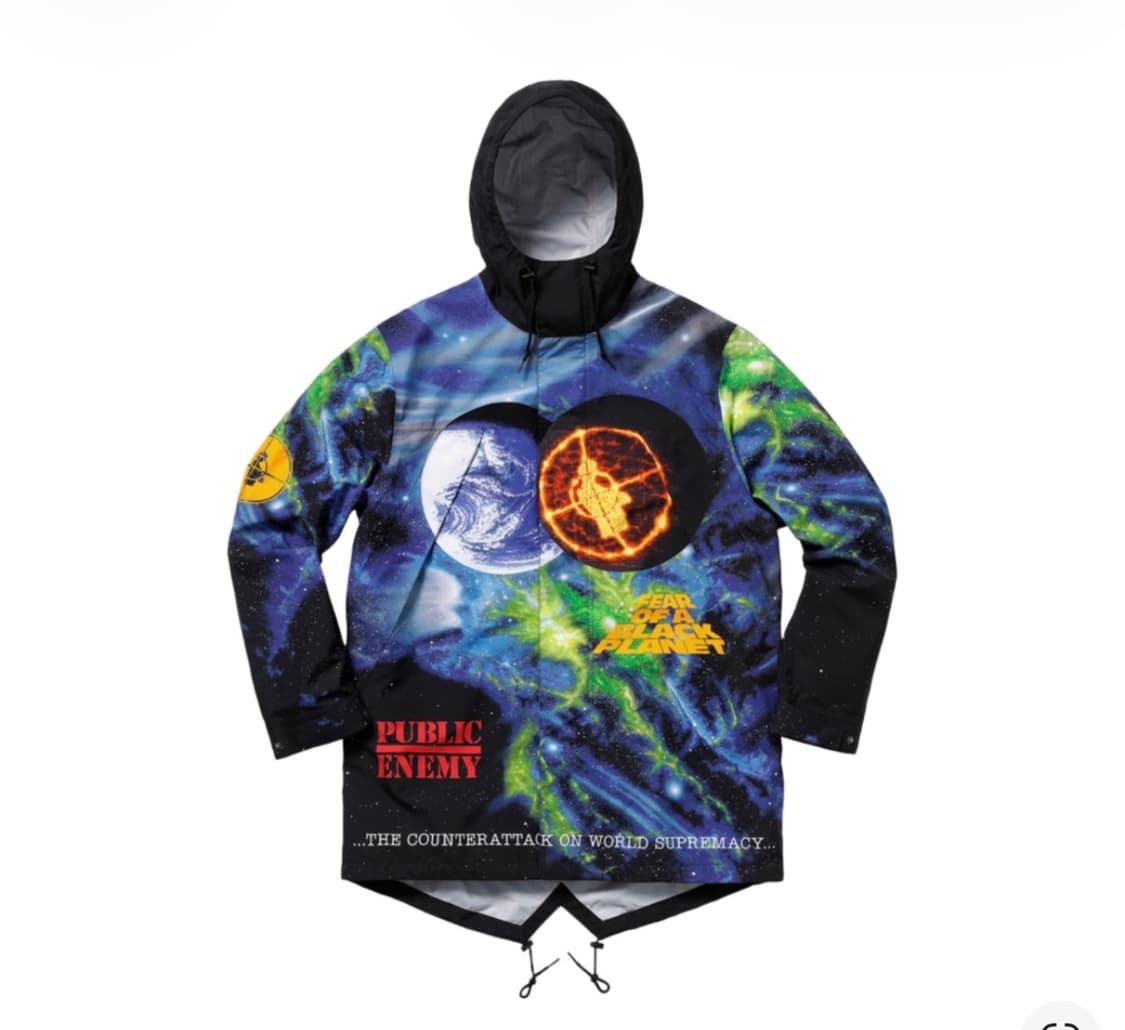 슈프림 x 언더커버 퍼블릭 에너미 테입드 심 파카 멀티컬러 - 18SS 상품이미지1