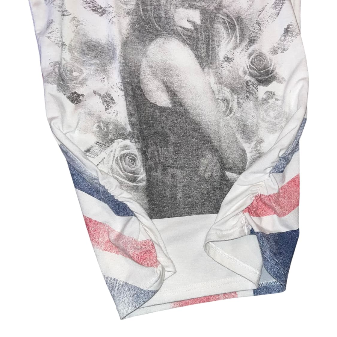 걸프린팅 백레이스 포인트 유니온잭 셔링 나시 갸루y2k 상품이미지5