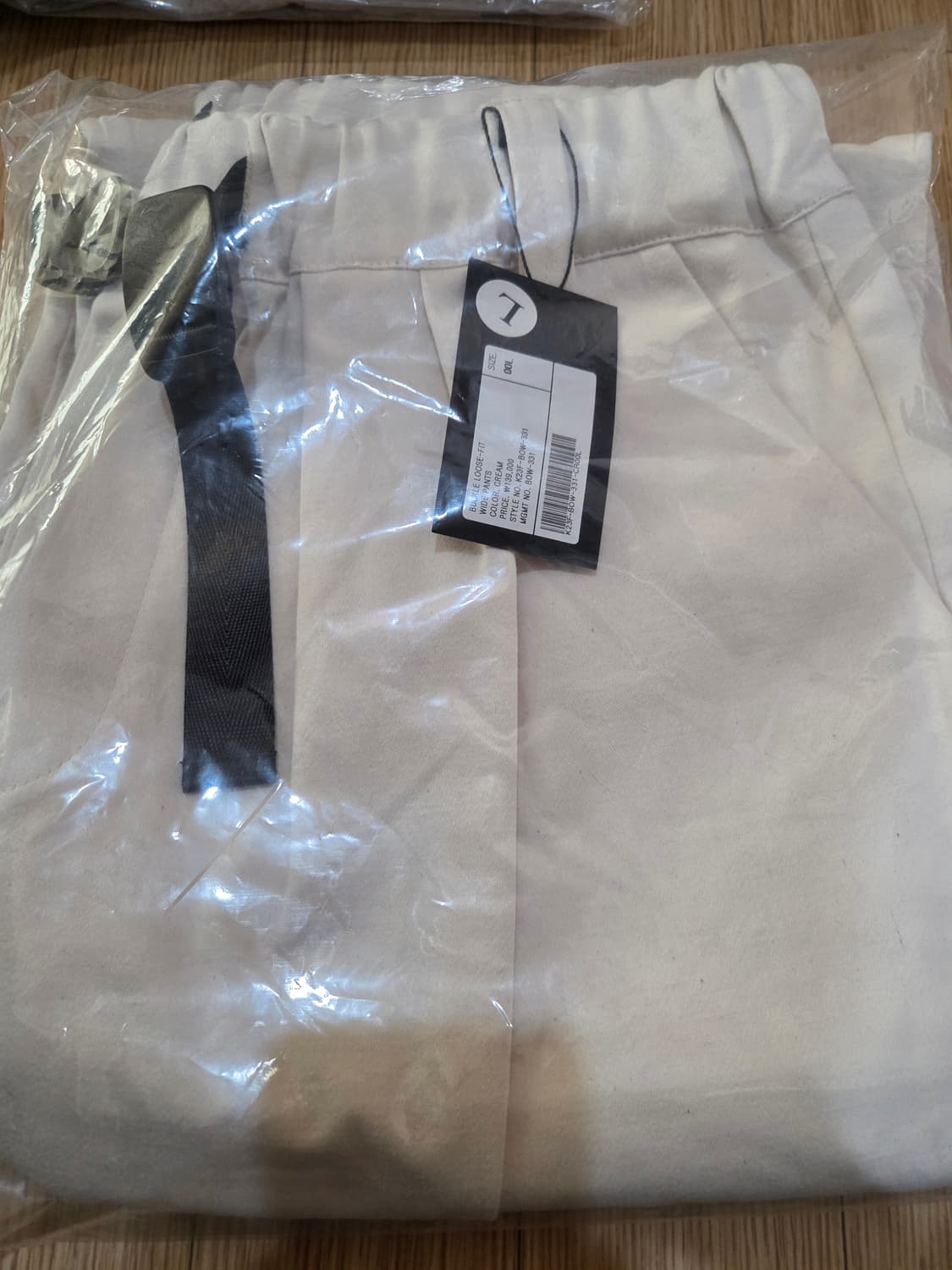 카네이테이 버클 루즈핏 와이드 팬츠 L 새상품 상품이미지3