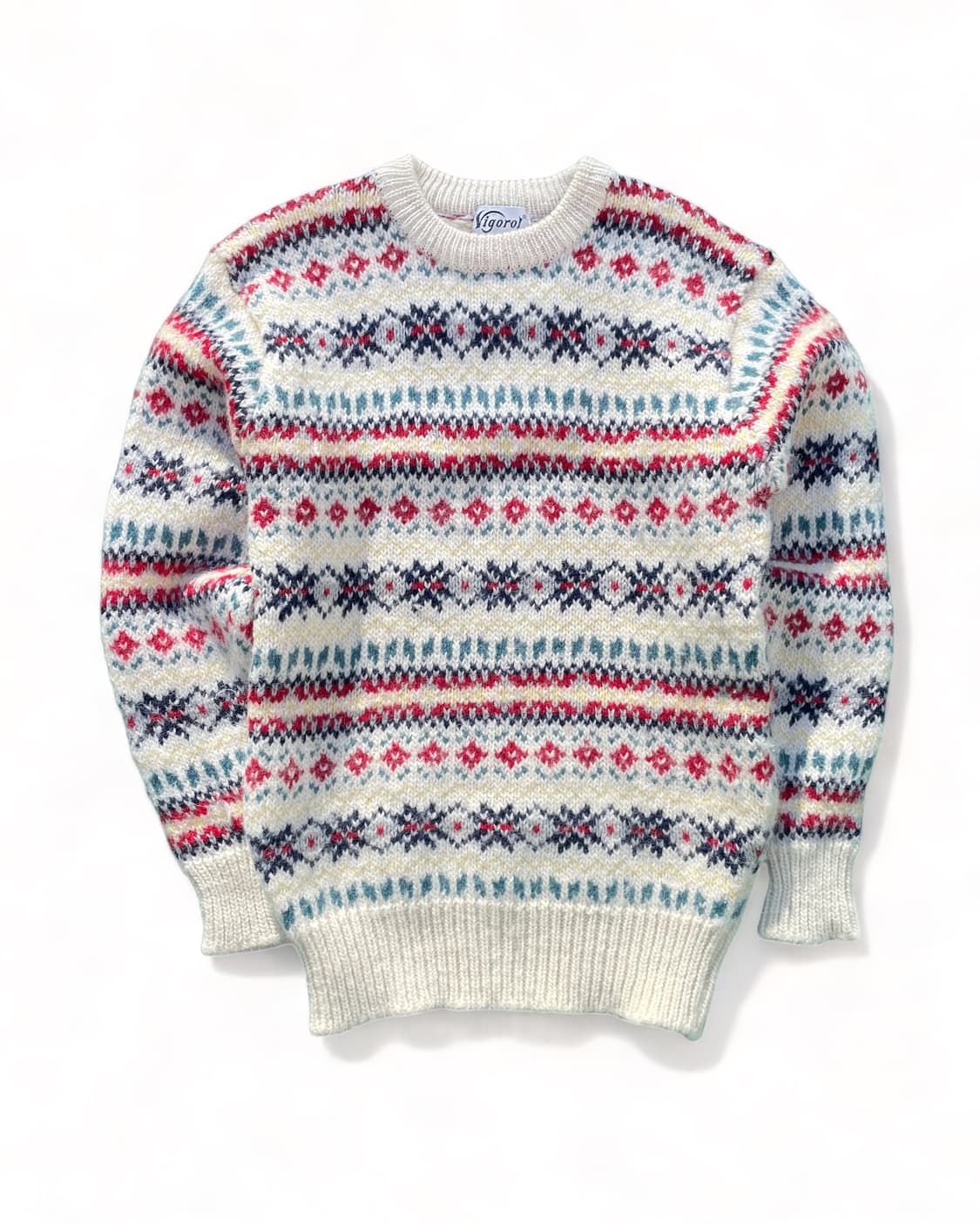 80‘s fair isle wool sweater 상품이미지1