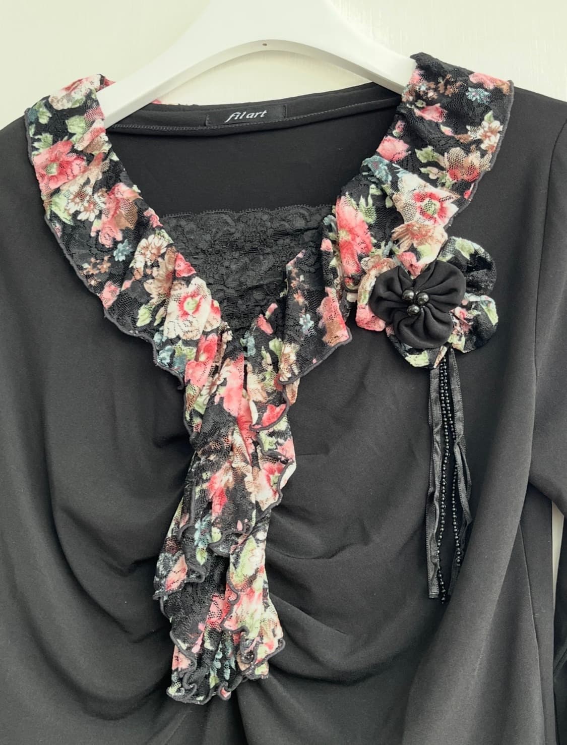 filart 플라워 코사지 슬림 탑 상품이미지4