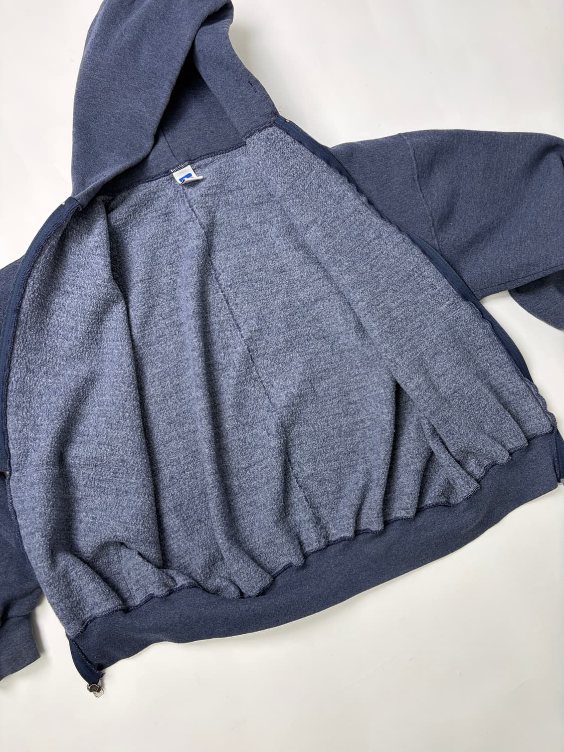 90s Russell Zip Up Hoodie (charcoal blue 상품이미지7