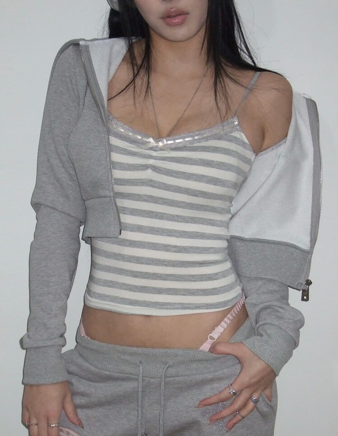 엔젤넘버555 Wrap Lace Cardigan 세트 상품이미지3