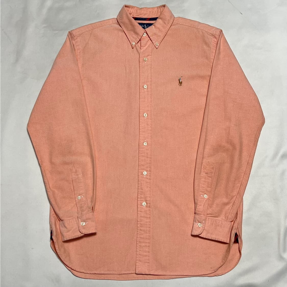 M 폴로랄프로렌 핑크 솔리드 로고 자수 셔츠 상품이미지2
