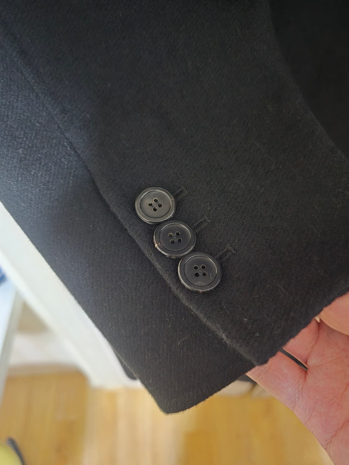 솔리드옴므 22fw 싱글코트 블랙 팝니다 상품이미지4