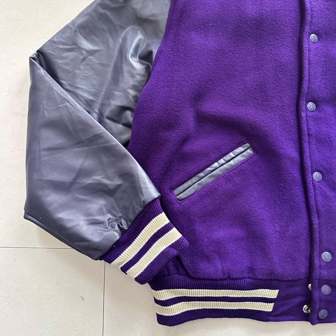 USA 매버릭 퍼플 바시티 자켓 (M) 상품이미지3