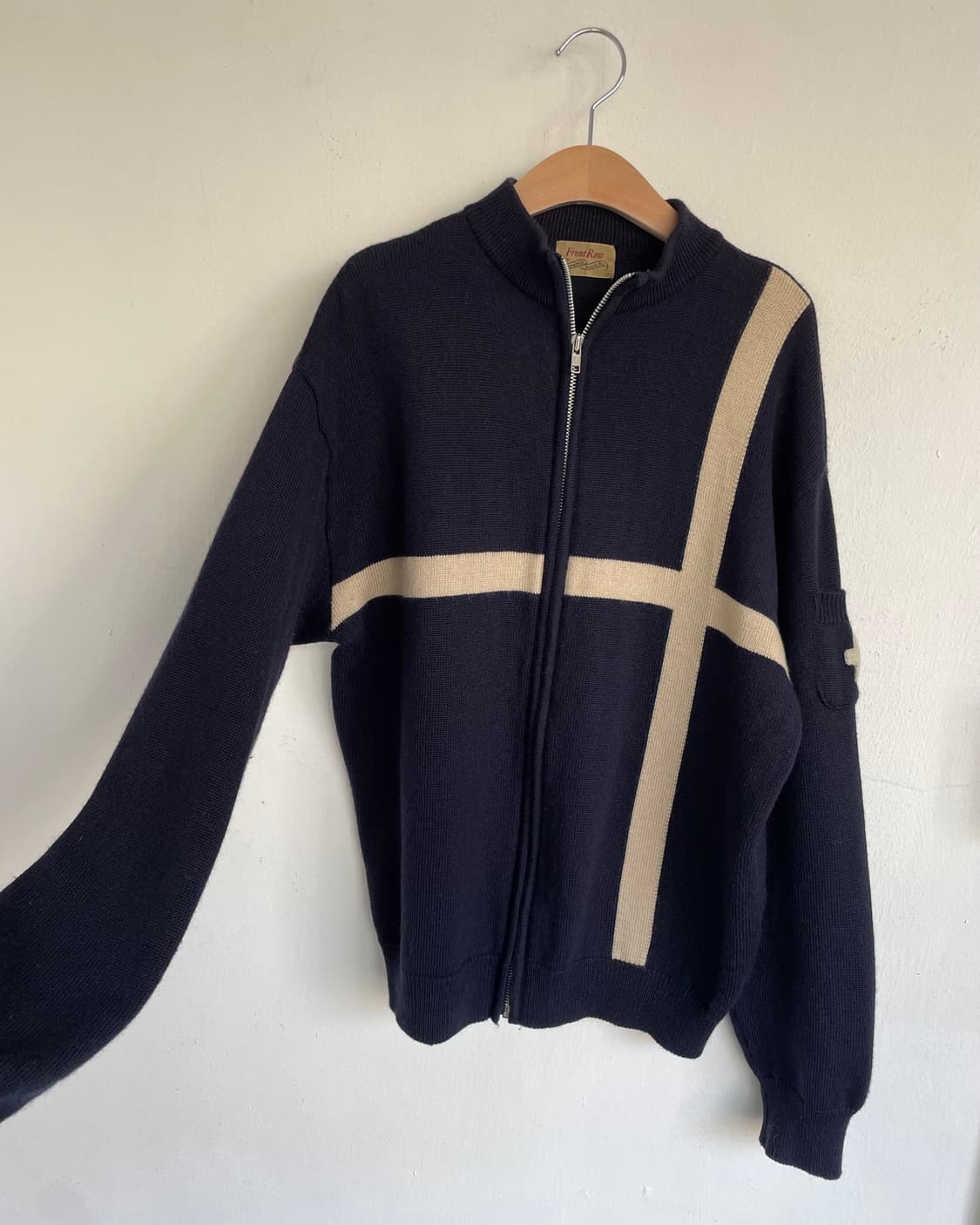 Vintage zip-up knit 상품이미지1