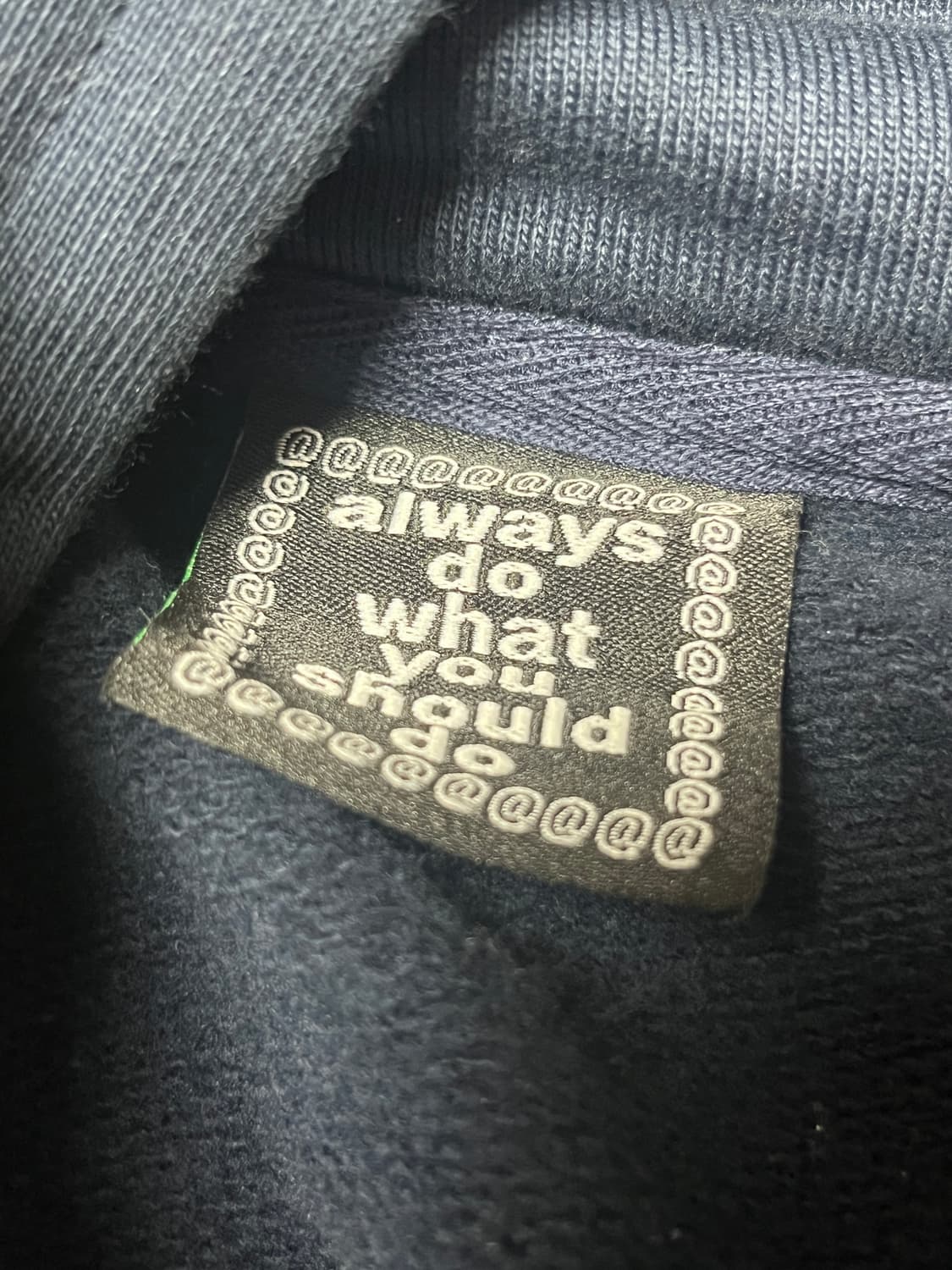 Always Do What should Do 후드티 네이비 상품이미지3