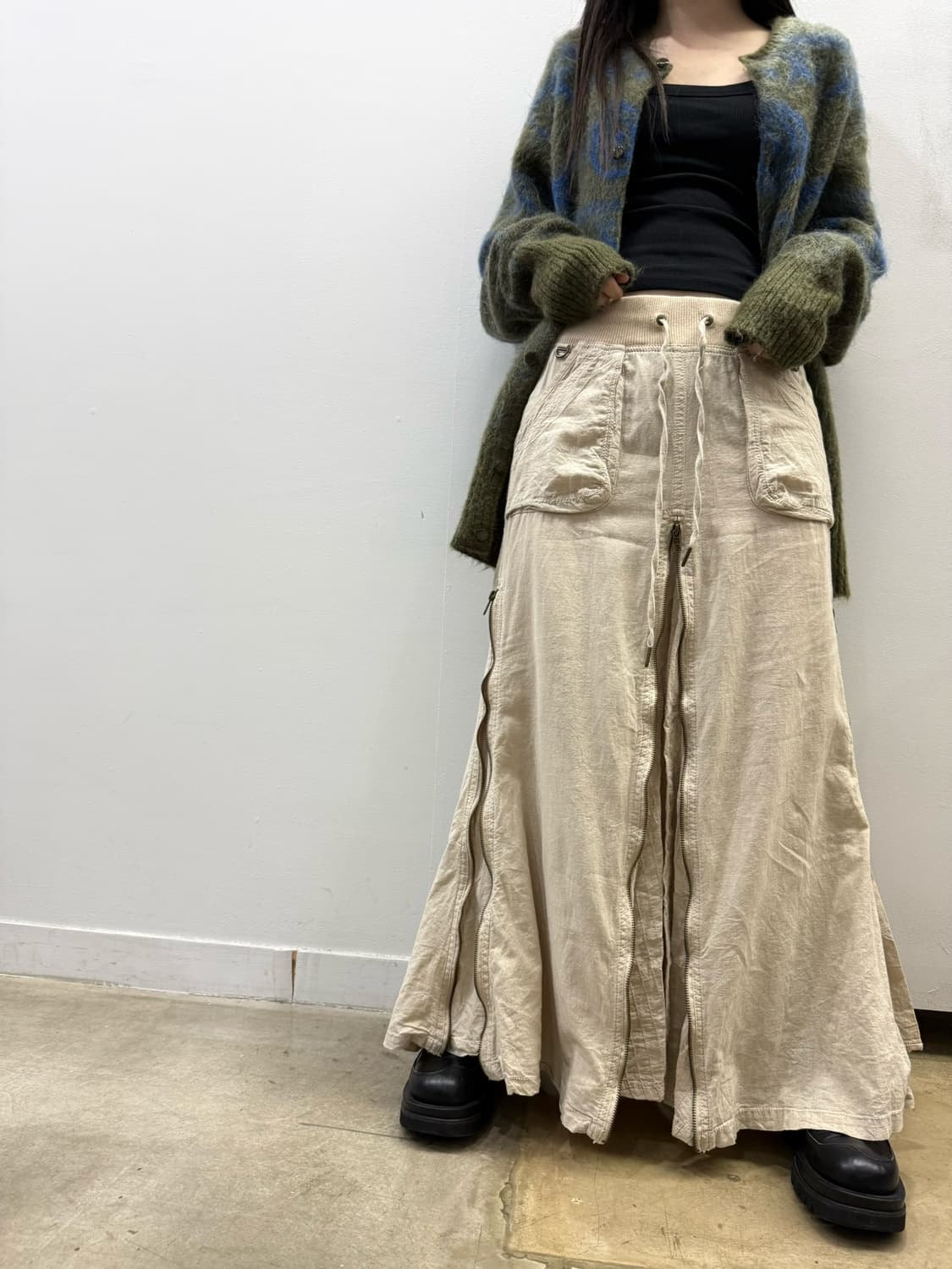 고아 멀티웨이 집업 롱 스커트 상품이미지5