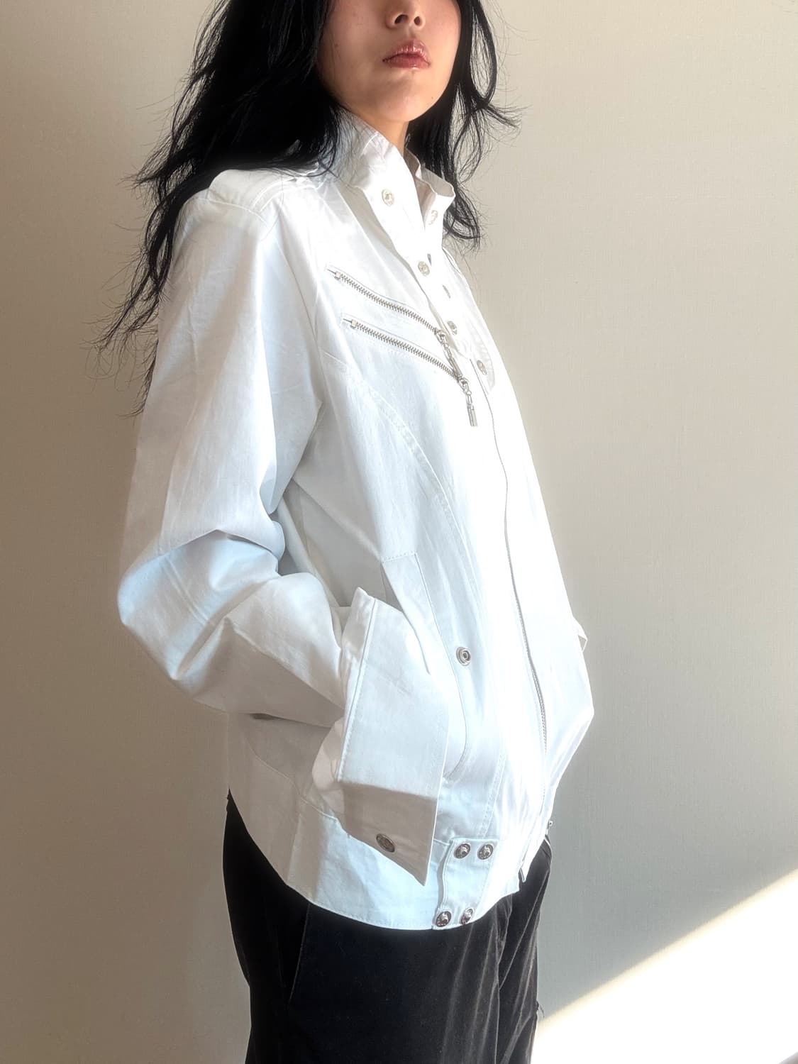 락시크 화이트 자켓 상품이미지3