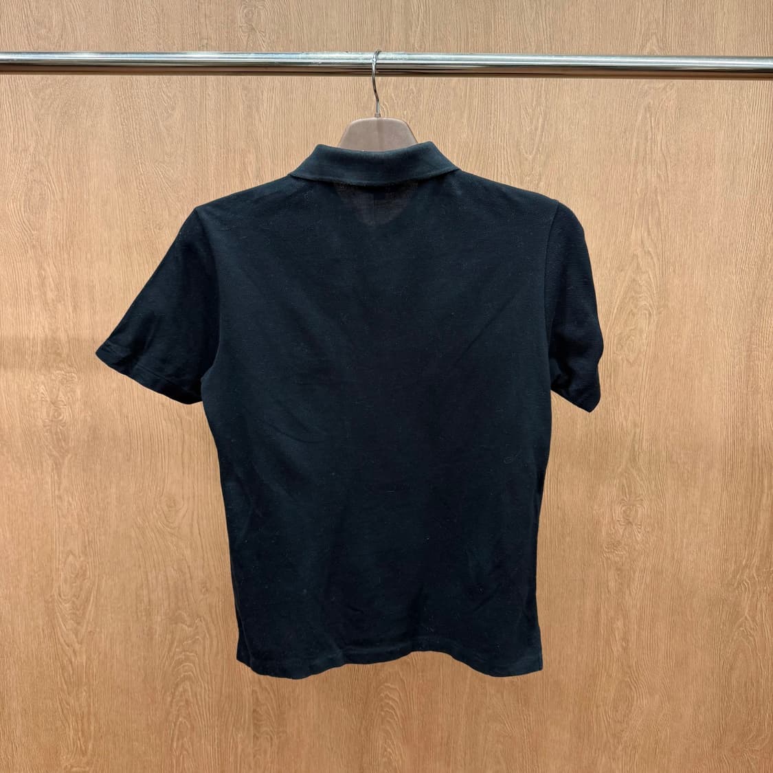 버버리 골프 로고 자수 반팔 카라 티셔츠 피케 코튼 블랙 상품이미지3