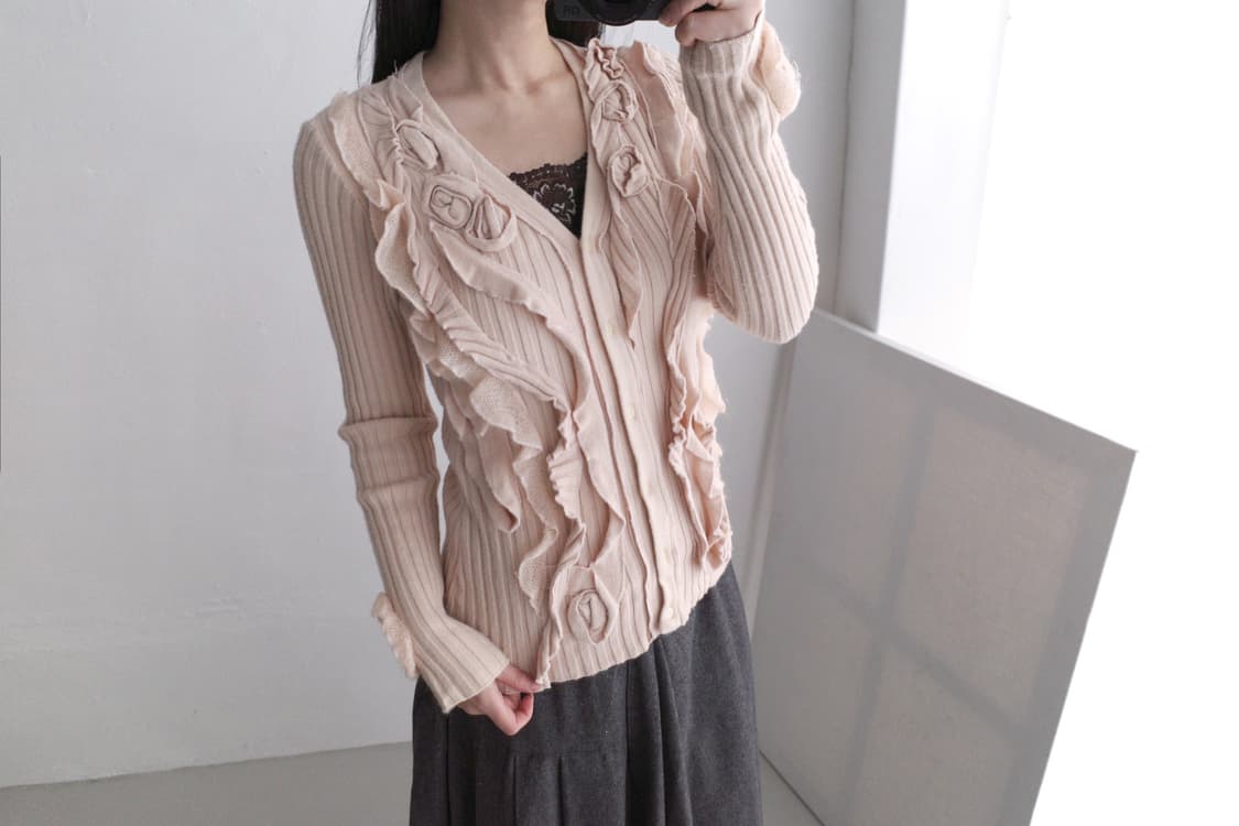 flower frill cardigun 상품이미지5