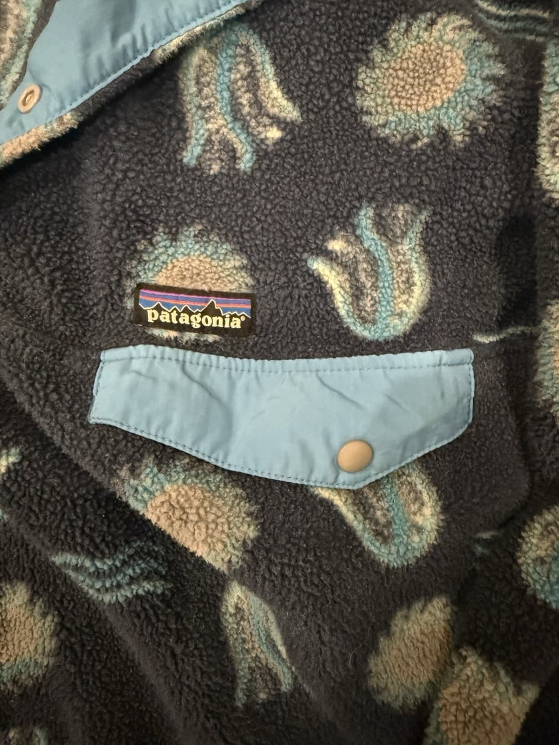 22SP 파타고니아 신칠라 스냅T 네이비 해초 패턴 상품이미지2