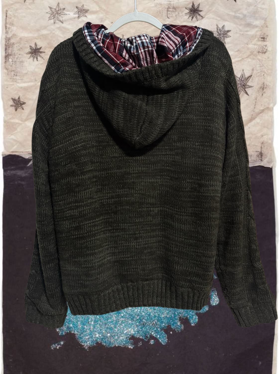 빈티지 니트 떡볶이 후드 집업 상품이미지3