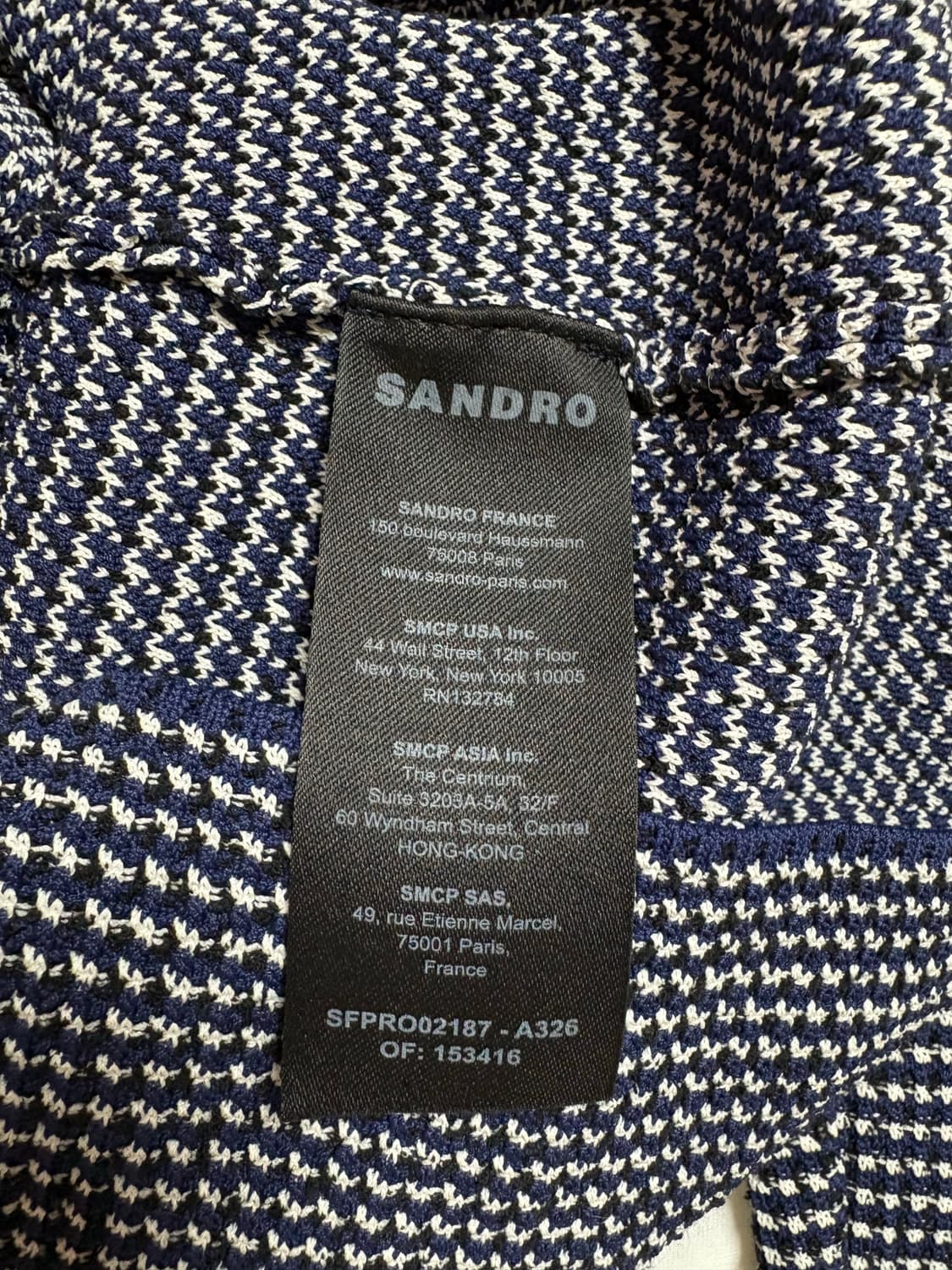 산드로 네이비 니트 원피스 36사이즈 상품이미지6