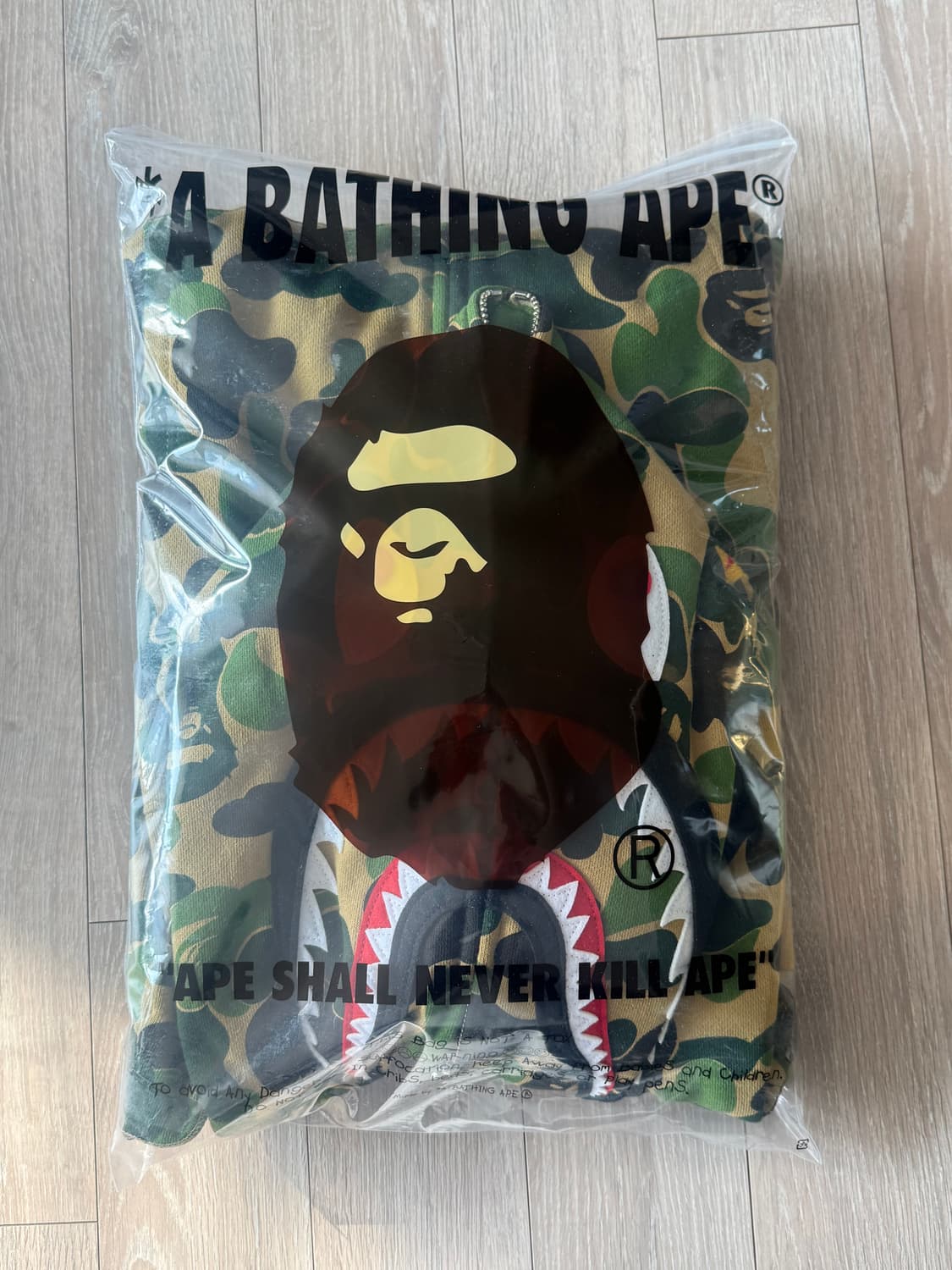 베이프 abc 카모 2nd shark full zip 후드그린 상품이미지3