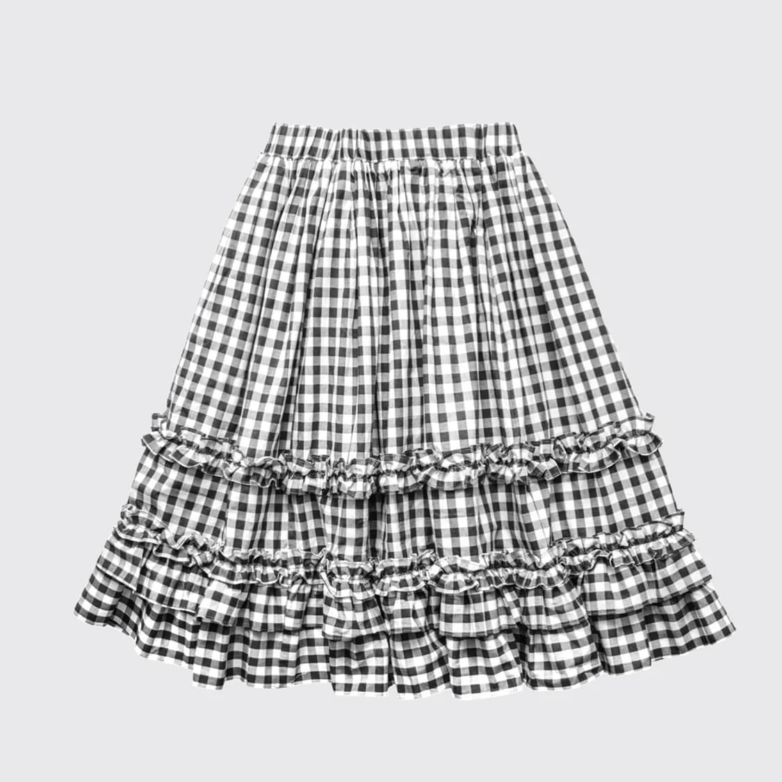 생긴스튜디오 - 체크 스커트 상품이미지1