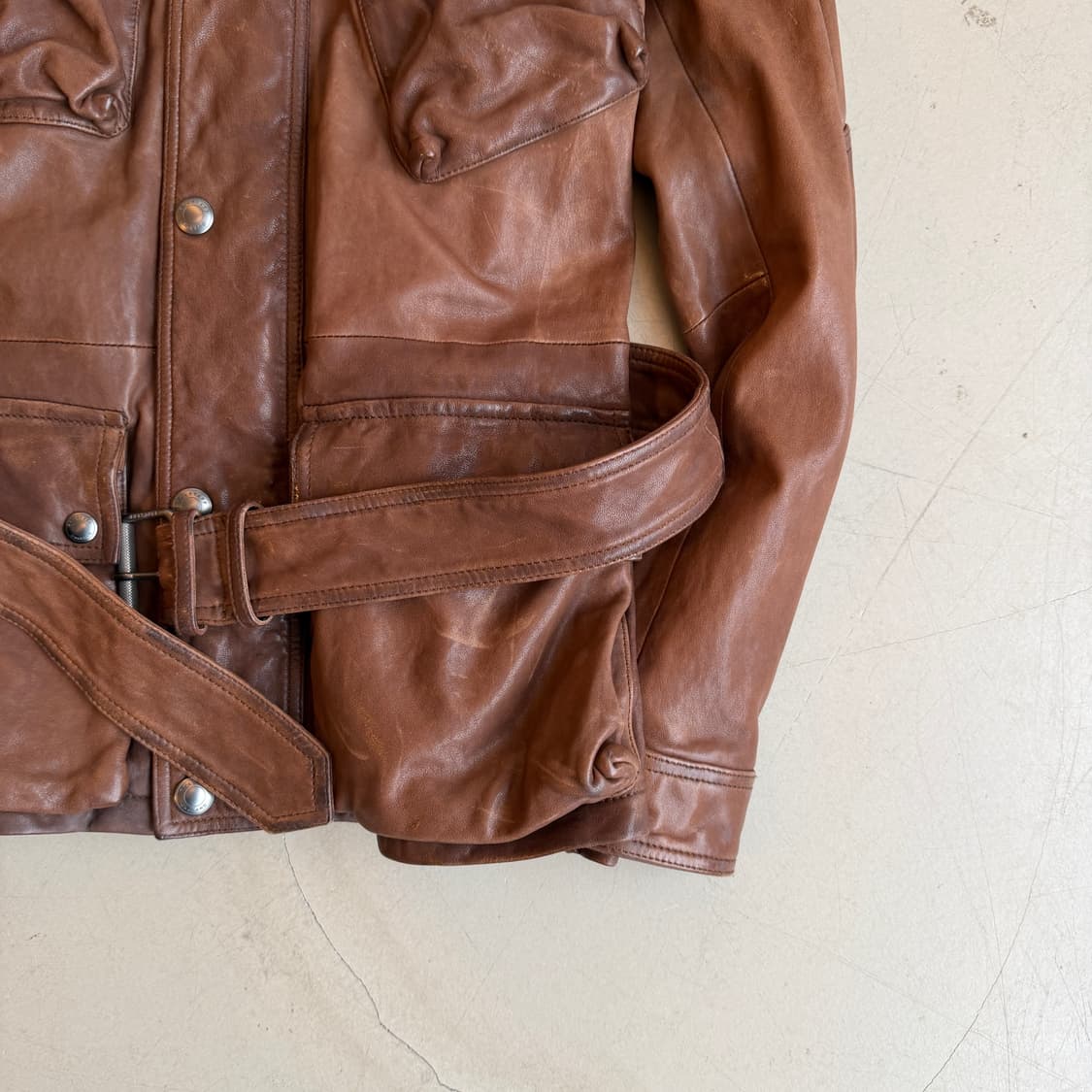 벨스타프 17s 트라이얼마스터 벨트 레더 자켓 상품이미지2