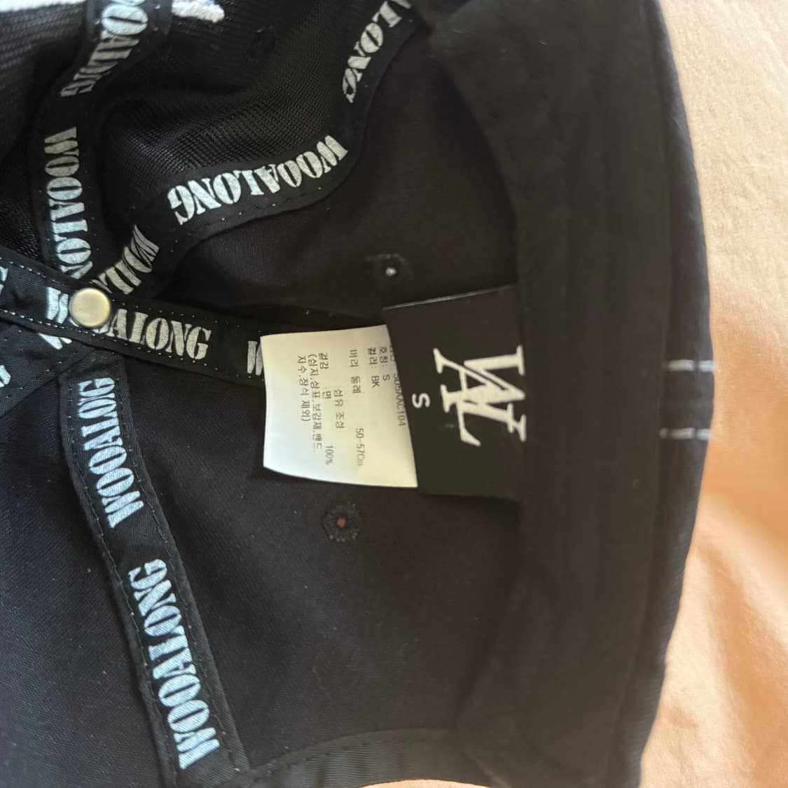 우알롱 스티치 블랙 볼캡 S 상품이미지2