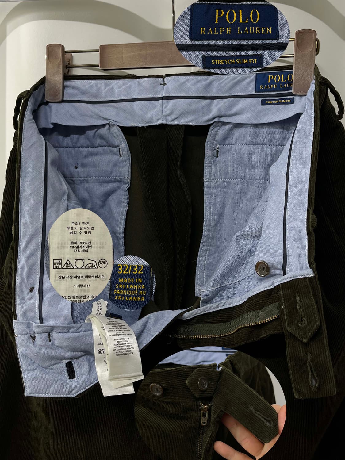 폴로 랄프로렌 코듀로이 올리브 트라우저 팬츠 상품이미지3