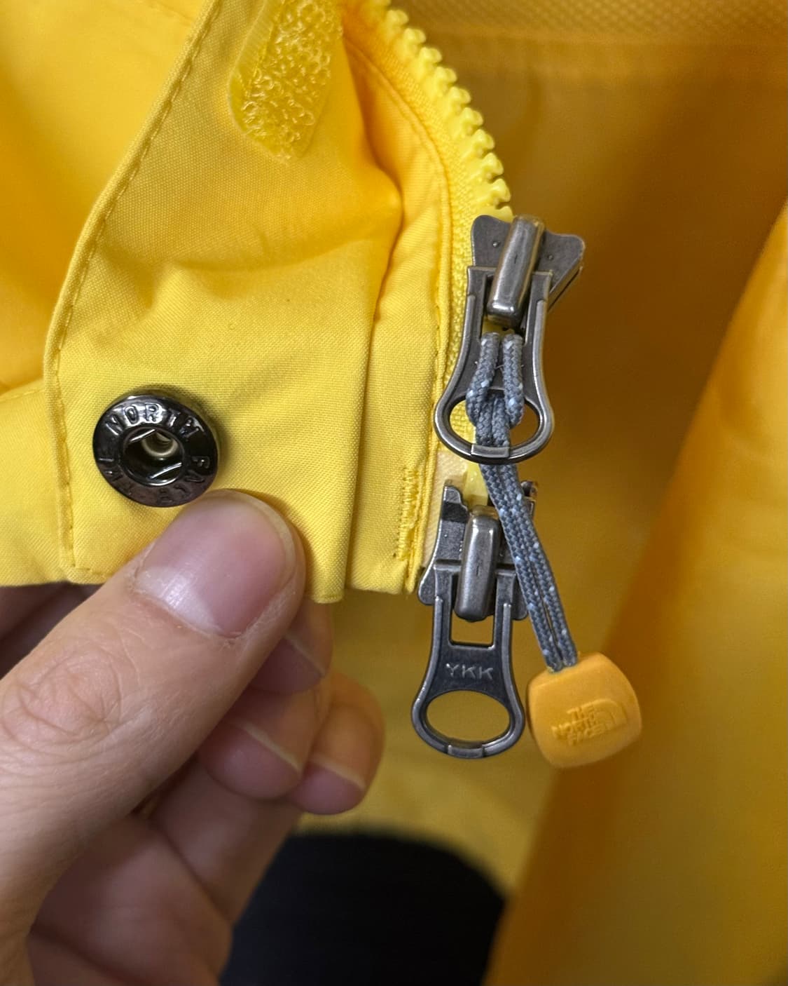 노스페이스 노랑색 옐로우 바람막이 집업 자켓 90 S 고프코어 정품 등산 상품이미지8