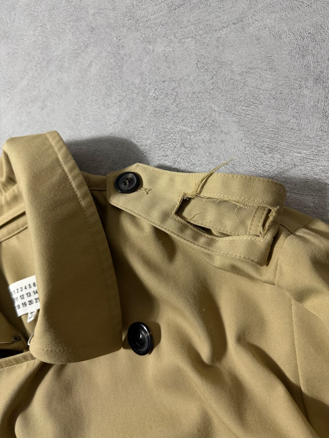 18AW 메종 마르지엘라 컷오프 스티치 트렌치 자켓 상품이미지8