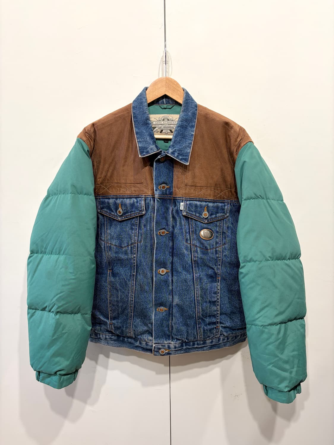 90's 리바이스 데님 덕다운 패딩 자켓 상품이미지1