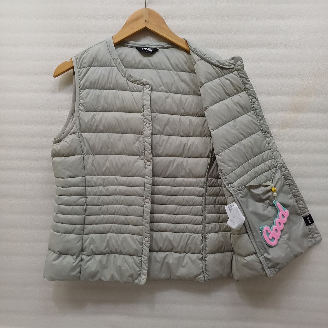 핑 골프 초 경량 구스 다운 패딩 조끼 여성 L 이너가능 사랑봉봉 상품이미지3
