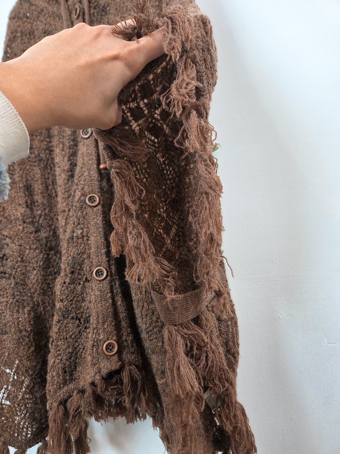 초코 브라운 케이프 가디건 상품이미지4