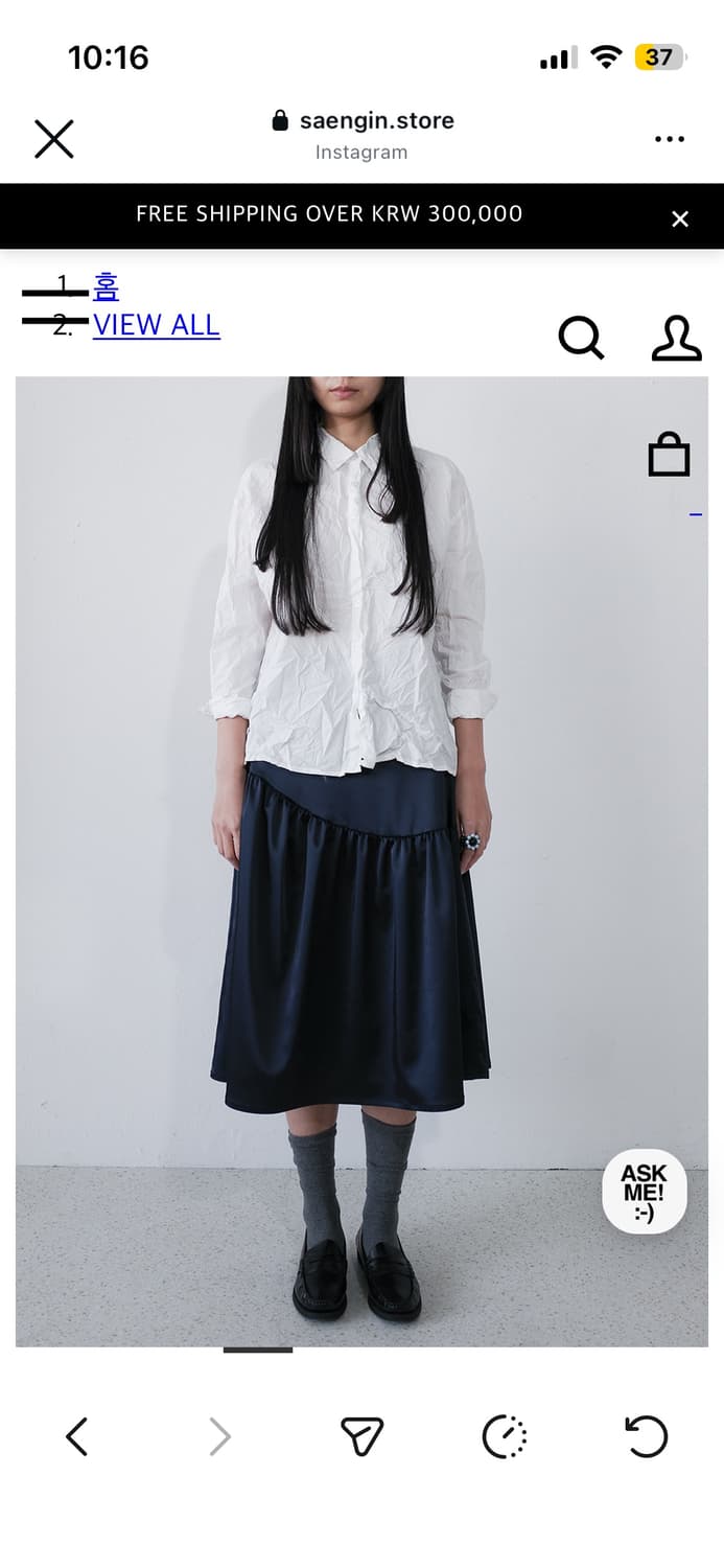 생긴스튜디오 HAND-CREASE SHIRT - WHITE   상품이미지4