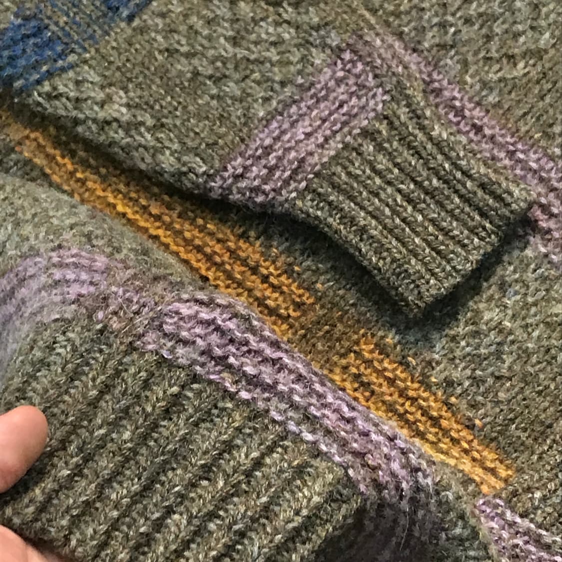 Vtg 빈티지 브라운 카키 톤 컬러링 니트 스웨터 남성 105 사이즈 상품이미지4