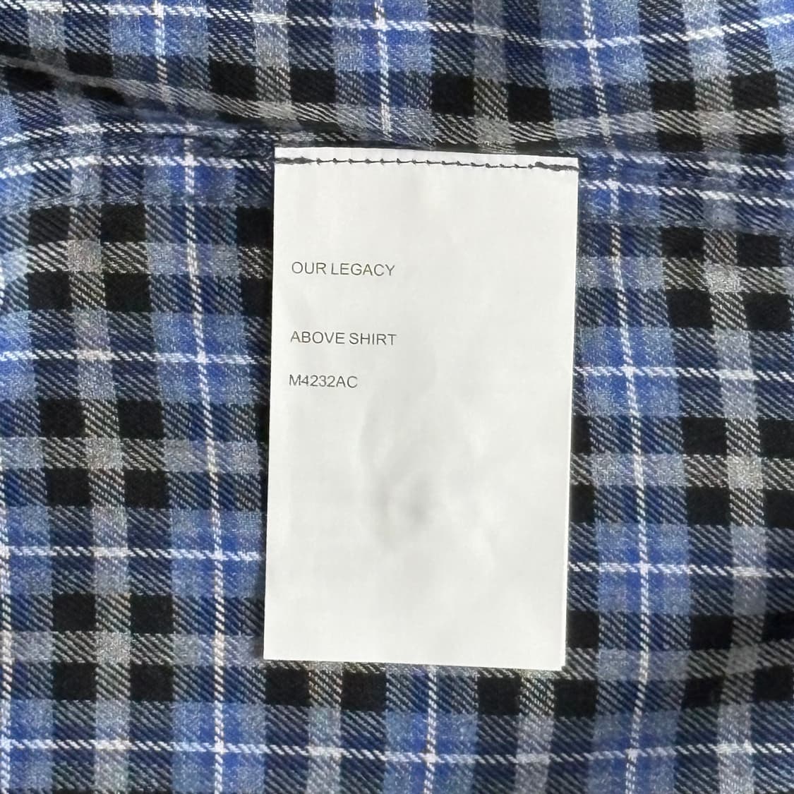Our Legacy Above Shirt Cantrell Check 상품이미지6