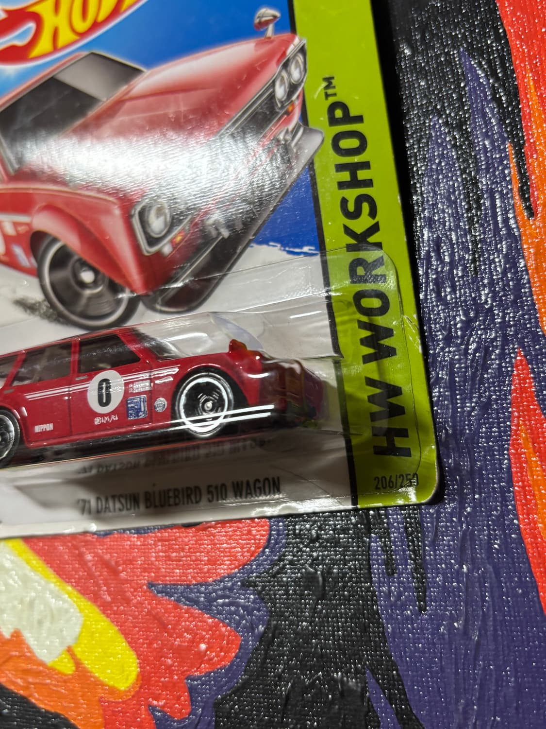 빈티지)미개봉) 핫휠 닷슨 블루버드 웨건 다이캐스트 인테리어 소품 상품이미지3