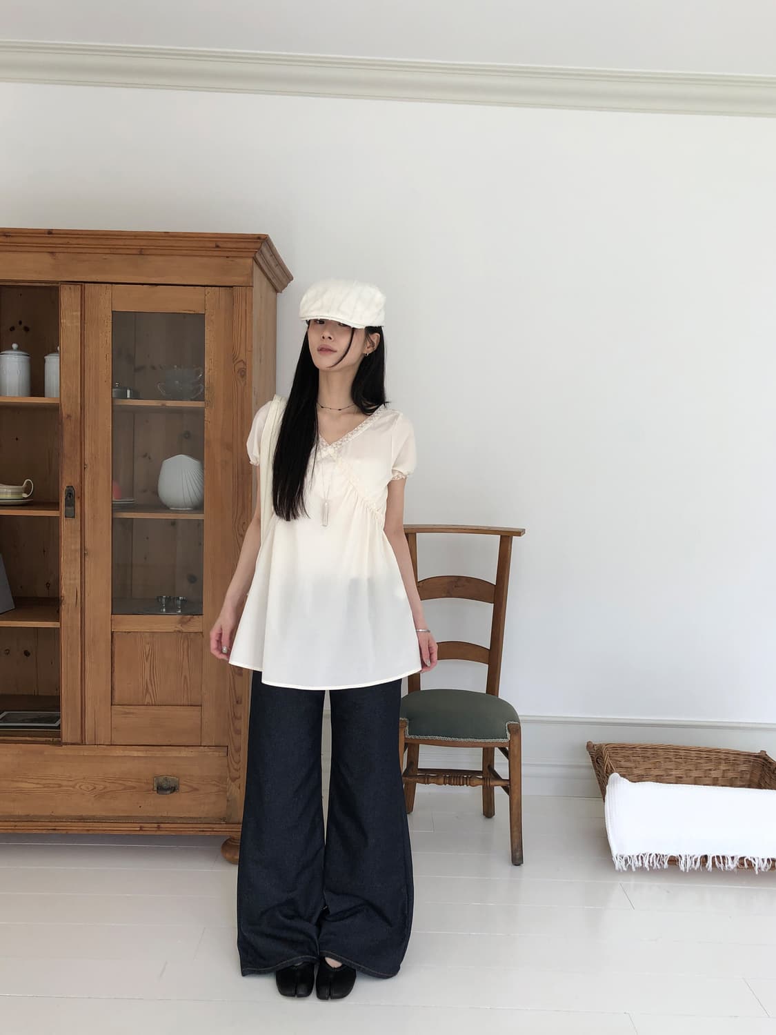릿킴 BEBE FLARE BLOUSE 새상품 상품이미지4