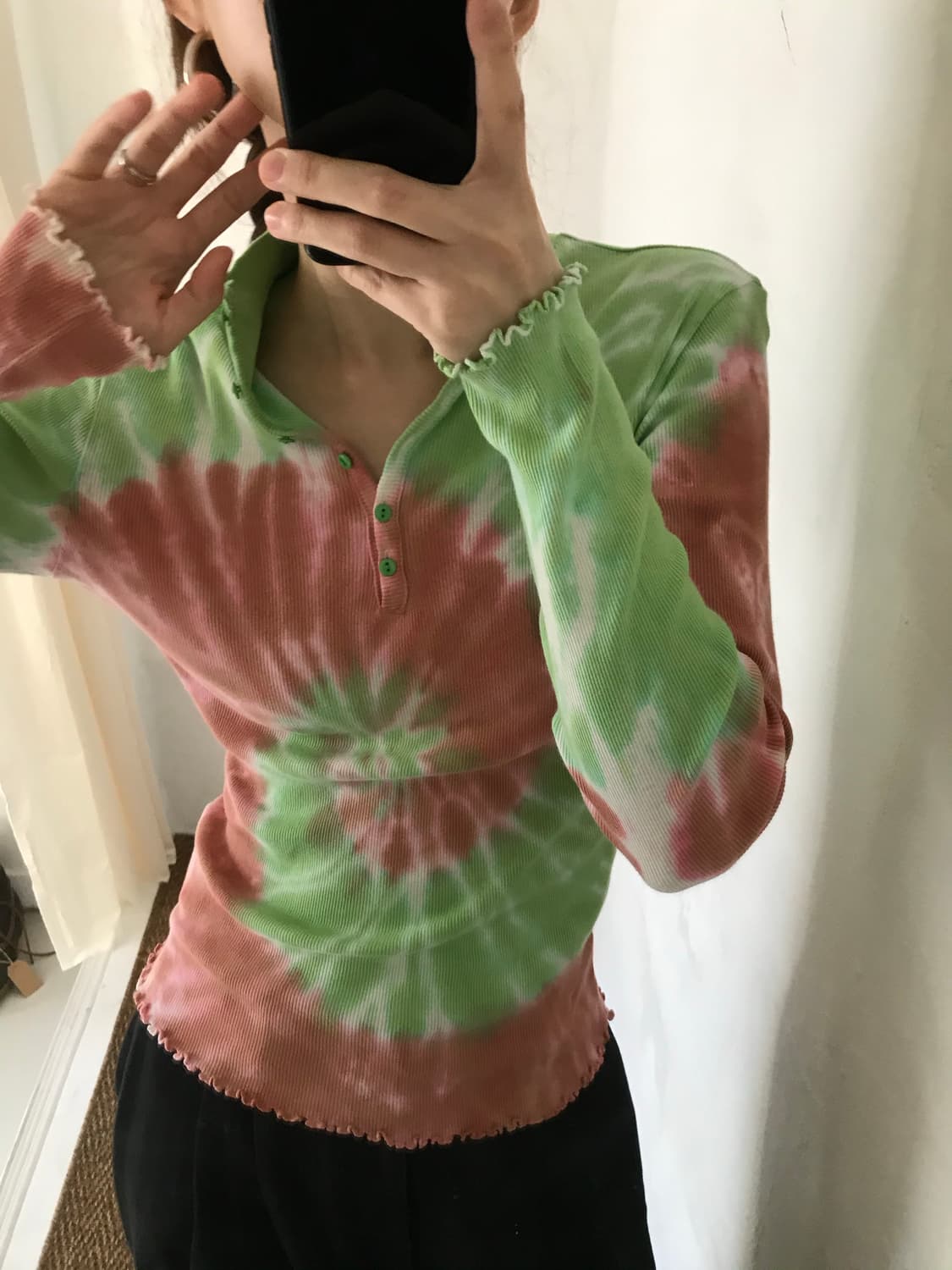 tie-dye high neck top 상품이미지1