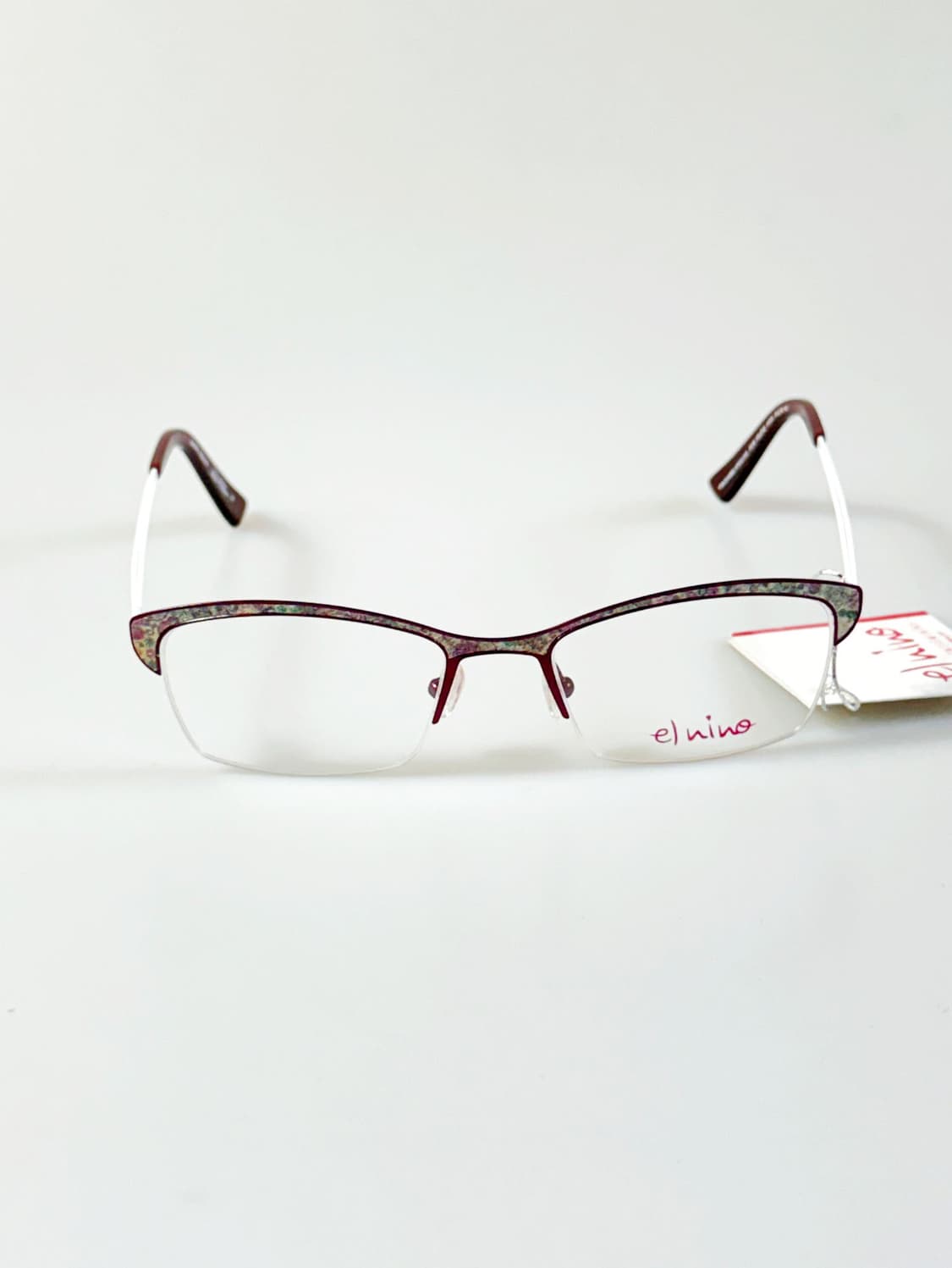 스페인제 EL NINO 반무테 메탈 캣아이 빈티지 안경 상품이미지2