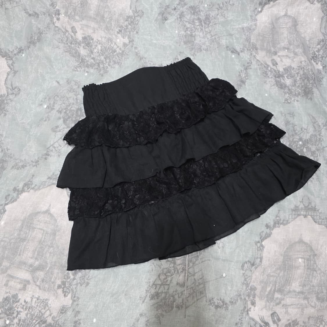공겜여주 고딕 레이스 캉캉 스커트 갸루일브히메갸루 상품이미지3