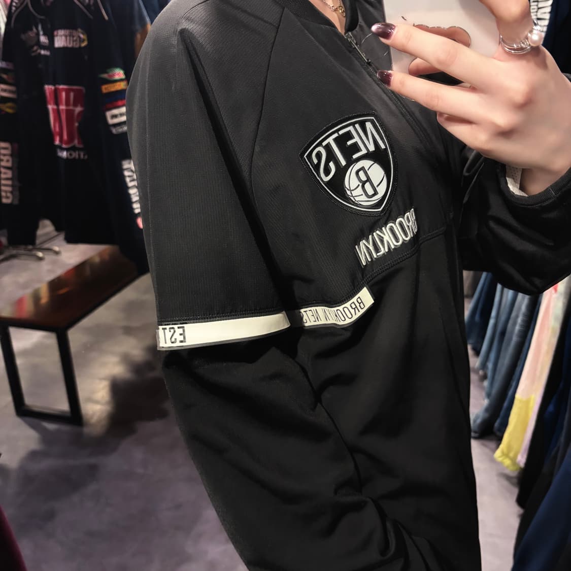 [IM] NBA 브루클린 네츠 집업 자켓 블랙 상품이미지5