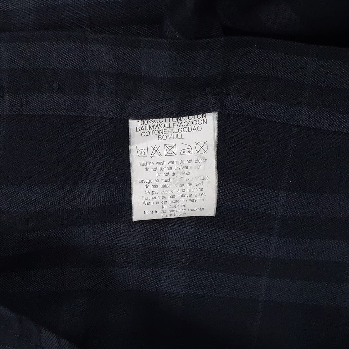 M) 버버리 크레스트 로고 원포켓 노바체크 셔츠 긴팔 남방 블랙 그레이 상품이미지8