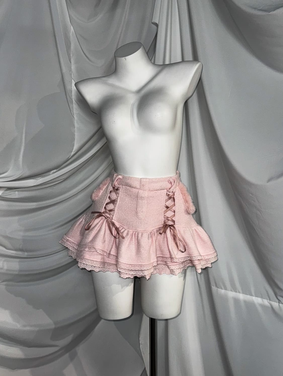 핑크 히메갸루 도트 아이렛 디테일 코디세트  상품이미지2