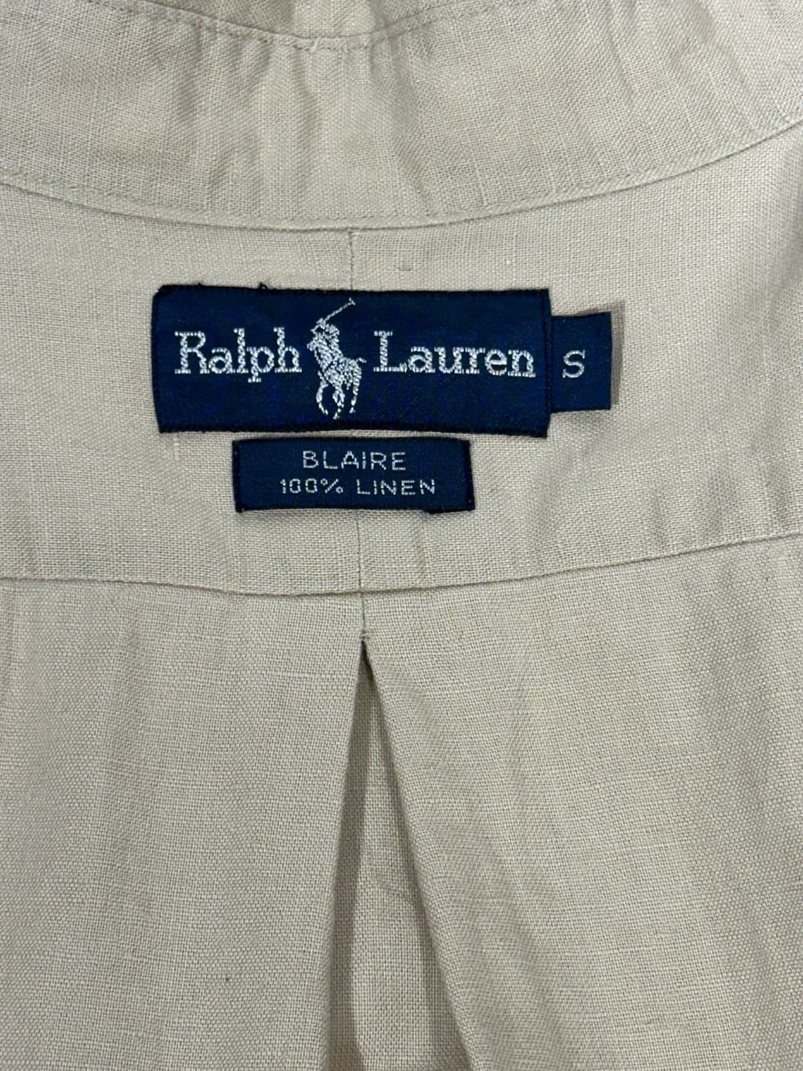 90s 폴로 랄프 로렌 베이지 솔리드 오버핏 셔츠 S 상품이미지7