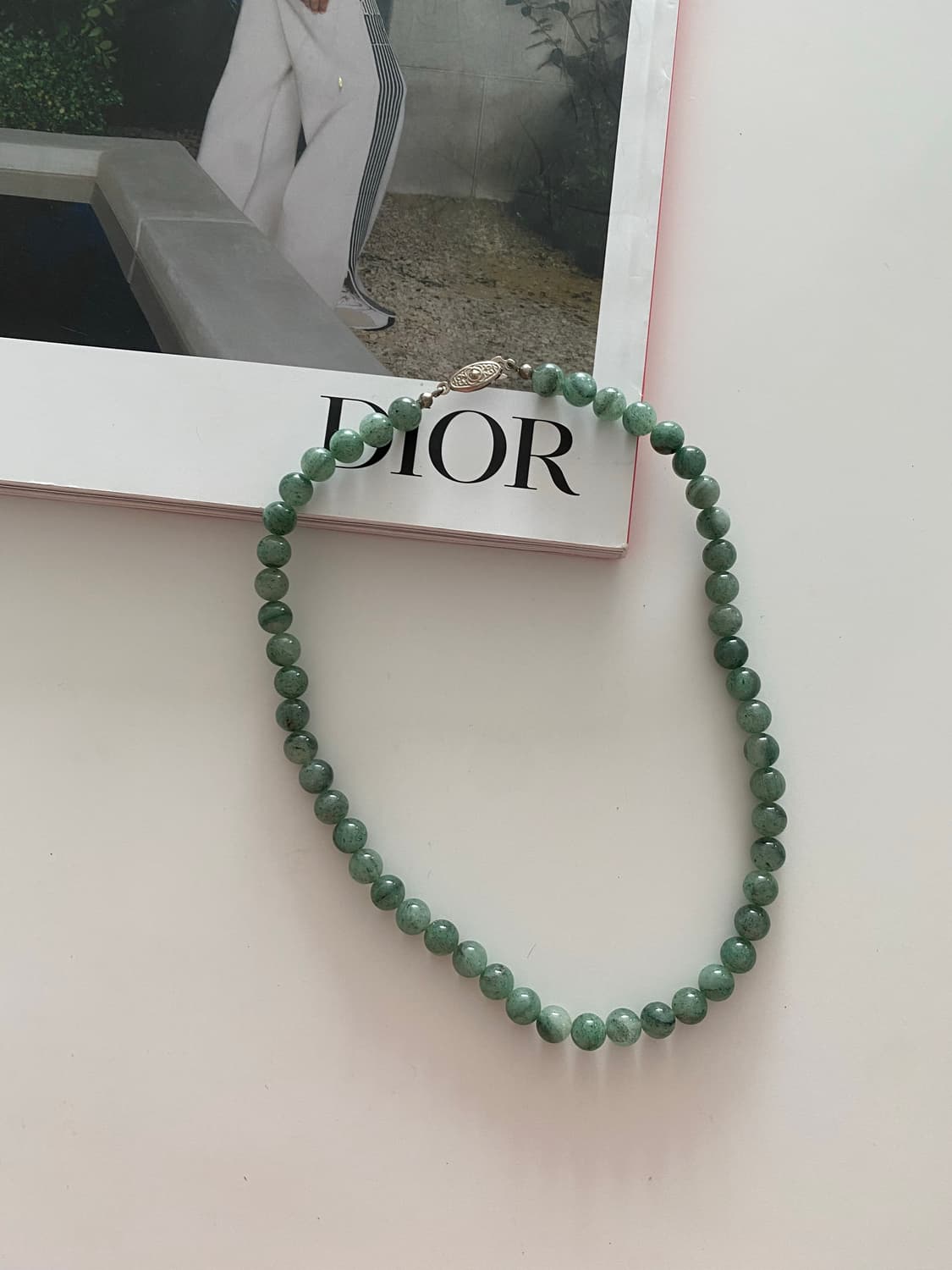 그린 옥 비즈 목걸이 상품이미지2